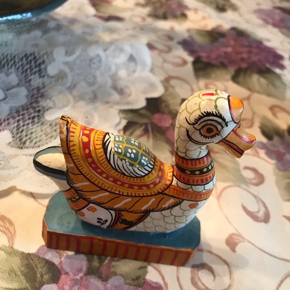 HAND CRAFTED PAINTED BIRDS VINTAGE - Picture 4 of 9
